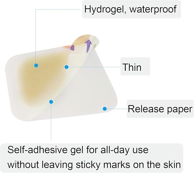 Hydrogel Blister Bandages for Feet and 10 Pieces, 5 Styles