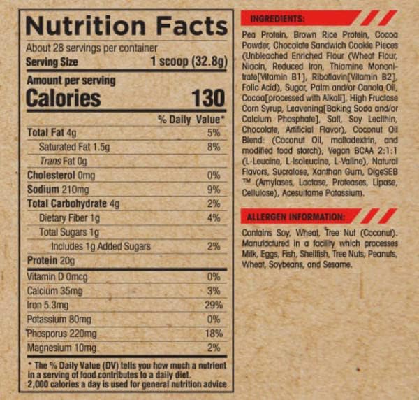 Arms Race Nutrition Vegan Gourmet Plant-Based 32 oz. (2 lbs)