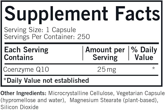 Kirkman Coenzyme Q10-25 mg - 250 Capsules
