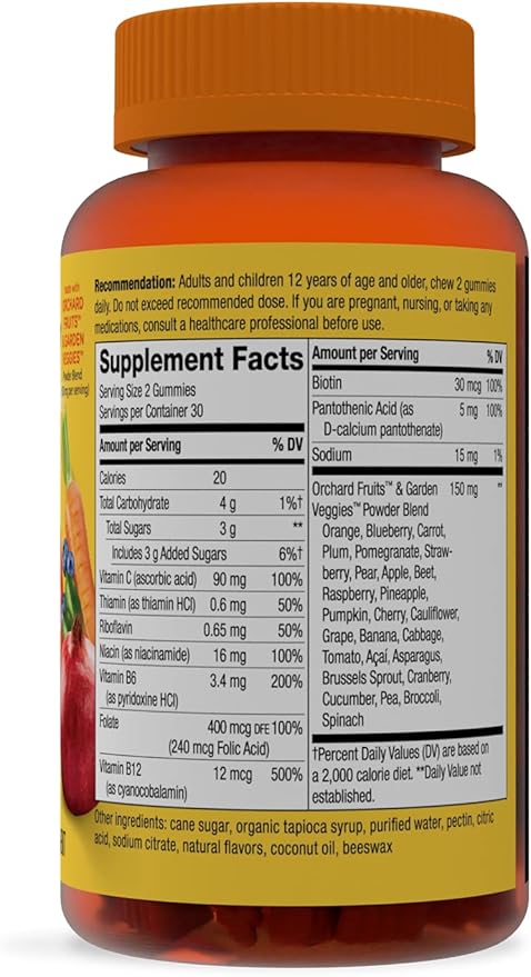 Nature's Way Alive! B-Complex Gummies, Cellular 8 B-Vitamins, 60 Gummies