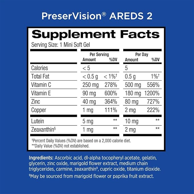 PreserVision AREDS 2 Eye Vitamin & 120 Softgels
