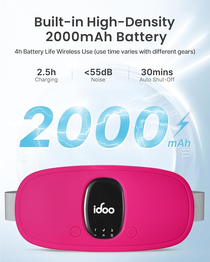 iDOO Menstrual Heating Pad, FSA HSA 3 Heat 3 Massage
