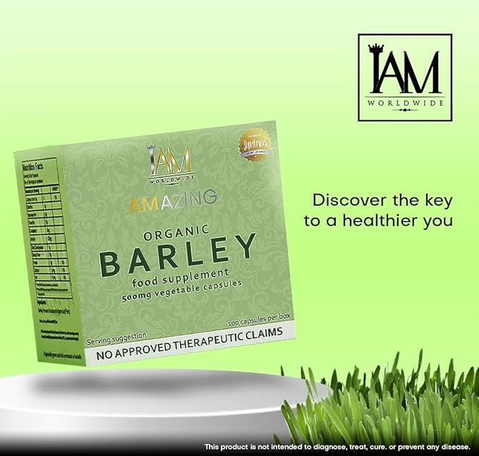 IAM WORLDWIDE Amazing Organic Barley Capsule from Australia 100 Capsules x 500 mg