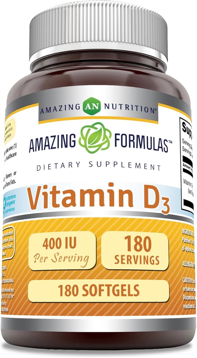Amazing Formulas Vitamin D3 400 IU 180 Softgels