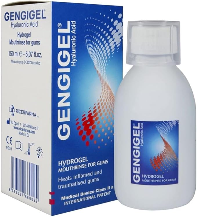 Hyaluronic Acid Mouthrinse (150 ml), Oral Care Solution for Gum Health, Reduces Discomfort & Promotes Healing, Relieves Gum Recession & Gingivitis, No Alcohol or SLS, Vegan & Kosher
