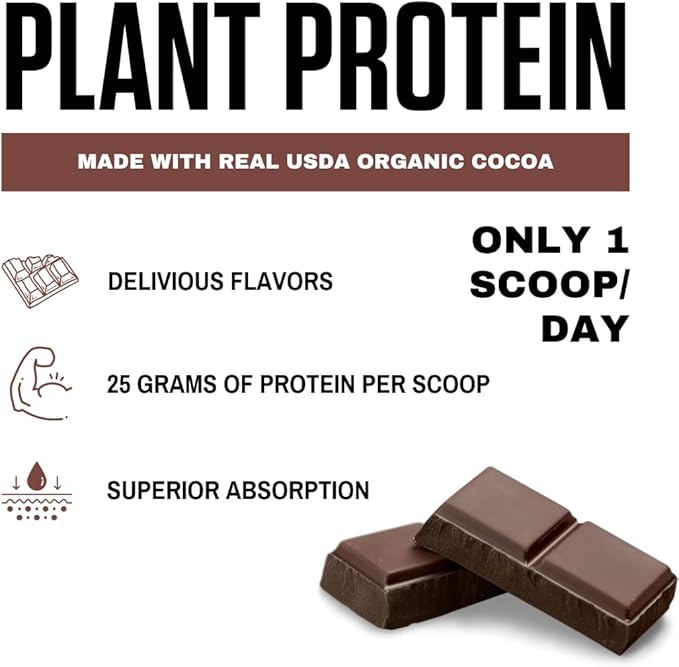 vedge Certified Organic Plant Protein Chocolate (20 Servings)