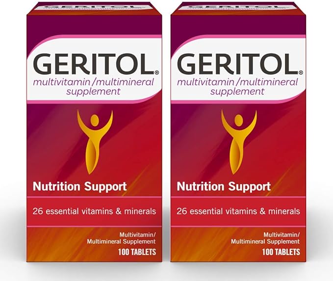 Geritol Multi-Vitamin Nutritional Support Tablets, Balance 26 Essential 100 Count 2)