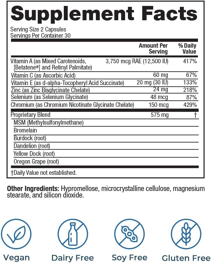 VitaMedica Clear Skin Vitamin Formula 60 Count