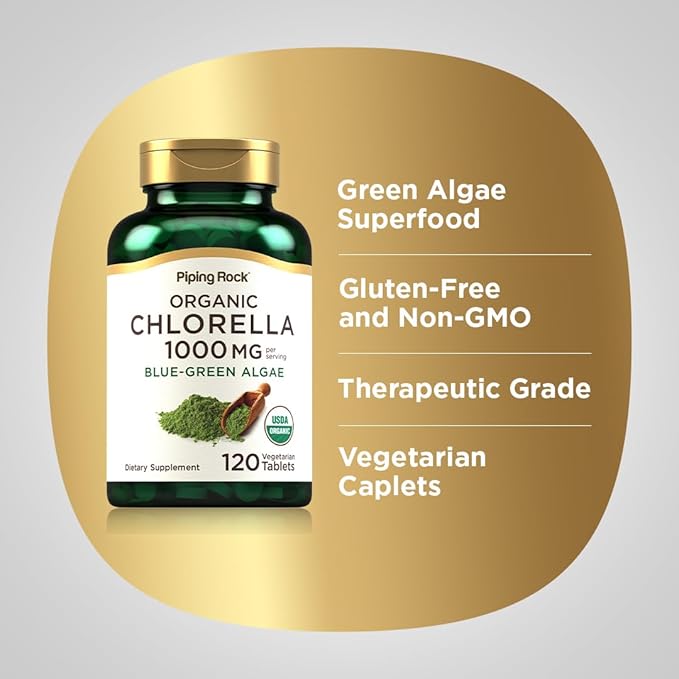 Piping Rock Chlorella 1000mg | 120 Tablets