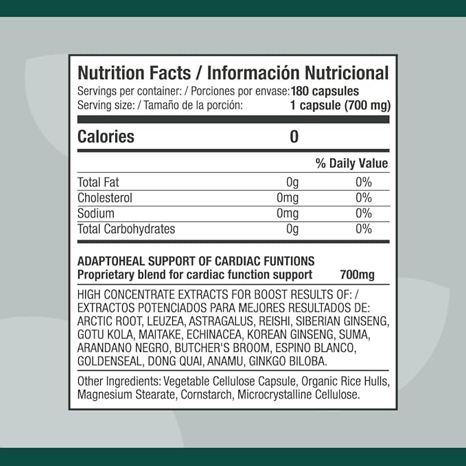 Blood Pressure Support Supplement with Astragalus, (180 capsules)