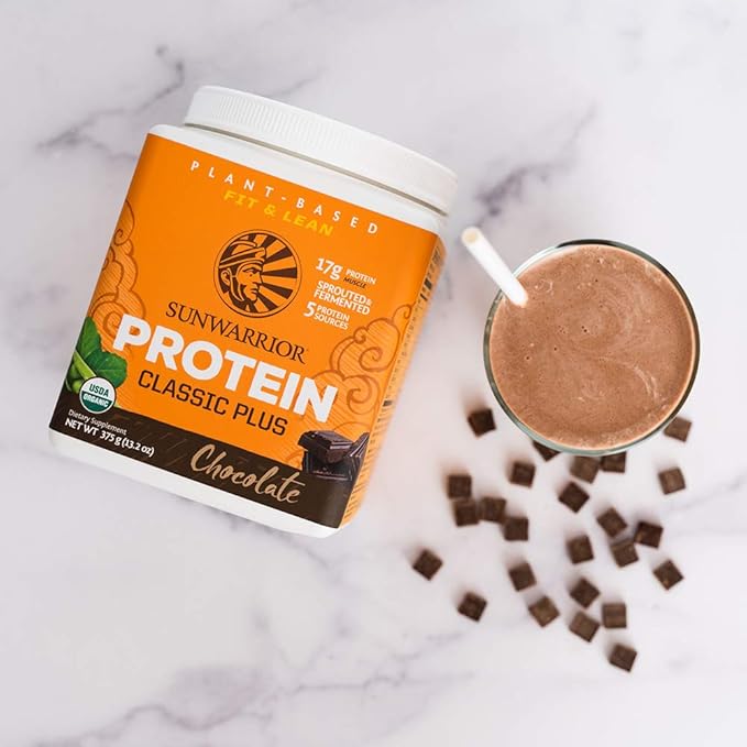 Sunwarrior Vegan Organic Protein Powder Plant-based 5 Superfood 15 Servings