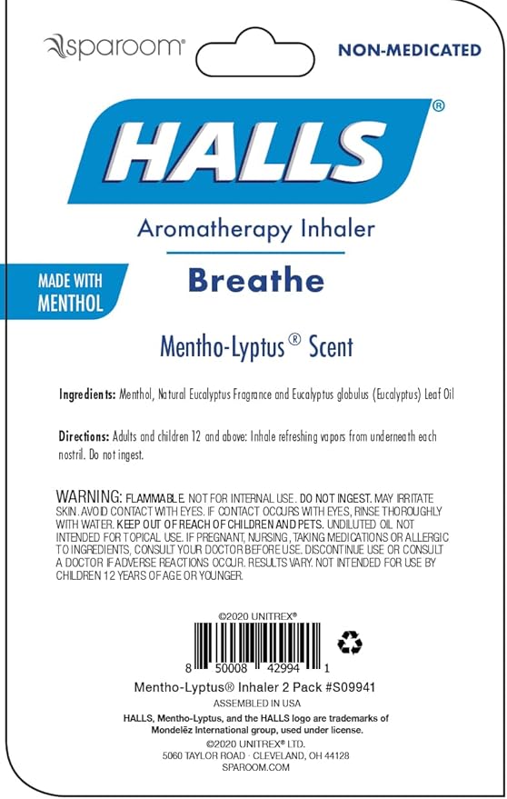 Halls Breathe Menthol with 100% Pure 2 Pack,
