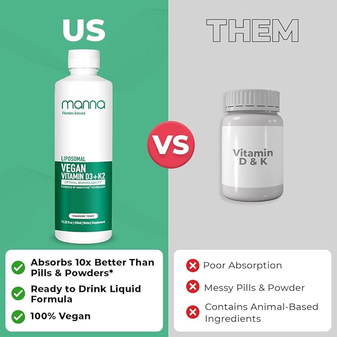 Manna Liposomal Vegan Vitamin D3 + K2