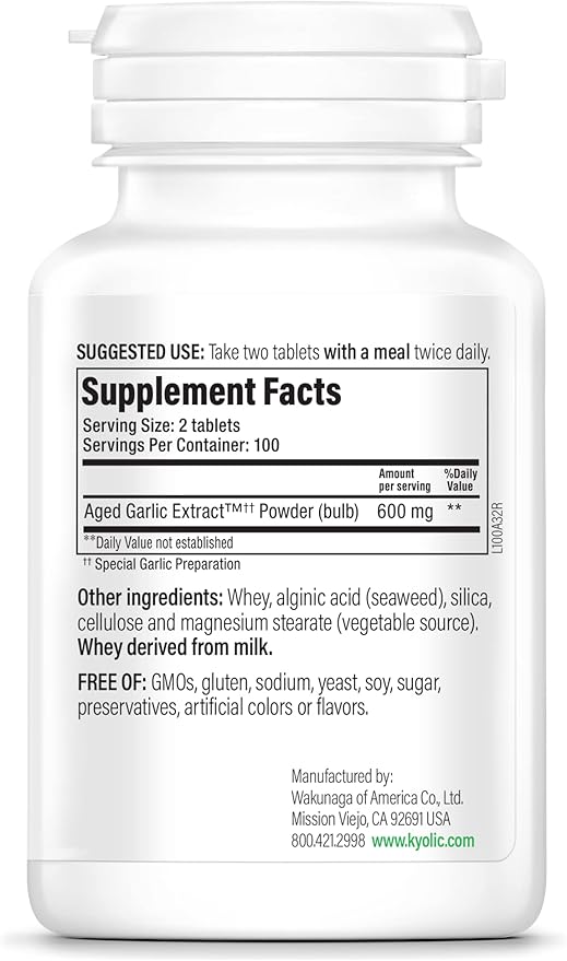 Kyolic Aged Garlic Extract Formula 100, 200 Tablets