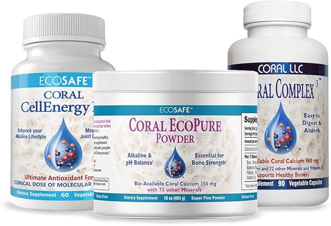 Ecopure Coral Calcium Powder with Trace Minerals - 16 Ounces
