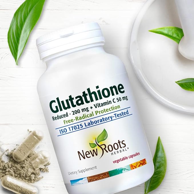 NEW ROOTS HERBAL Glutathione Supplement, 200 (60 Veg