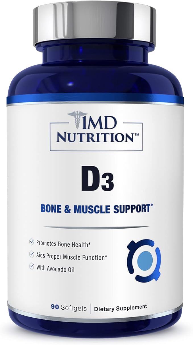 1MD Nutrition Vitamin D3 5000 IU Softgels 3-Month Supply