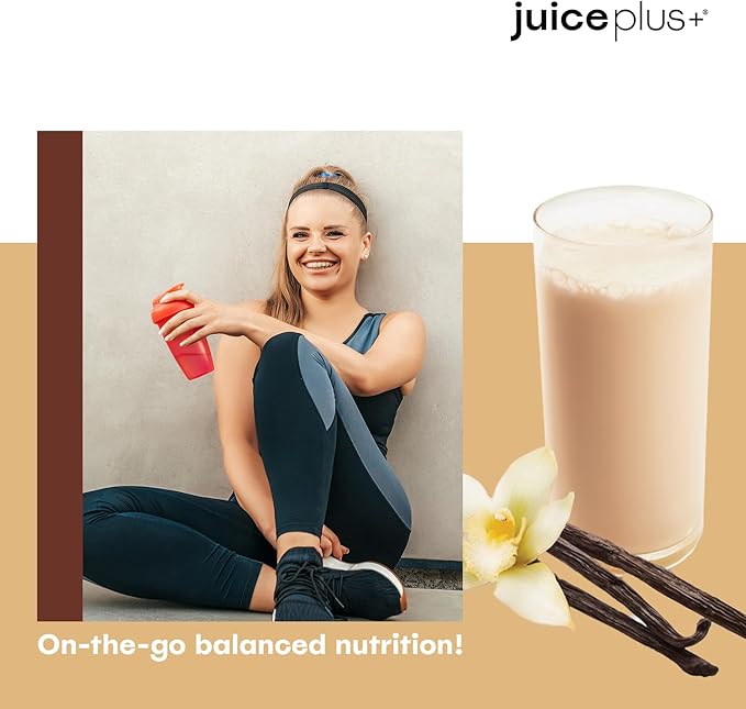 Juice Plus+ Complete Vanilla Shakes - Plant-Based, Whole Food Nutrition with Protein, Fiber, Greens, Prebiotics and a Superfood Blend of Essential Nutrients - 2 Pouches, 30 Servings Each