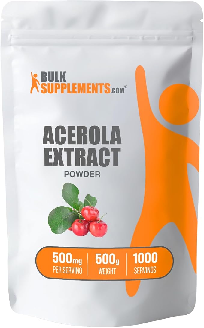 BulkSupplements.com Acerola Cherry Extract Powder 500mg per 500g (1.1 (1.1 lbs) 1)