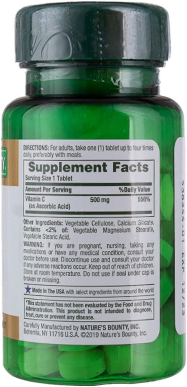 Nature's Bounty Vitamin C 500 mg 100 ea 2)
