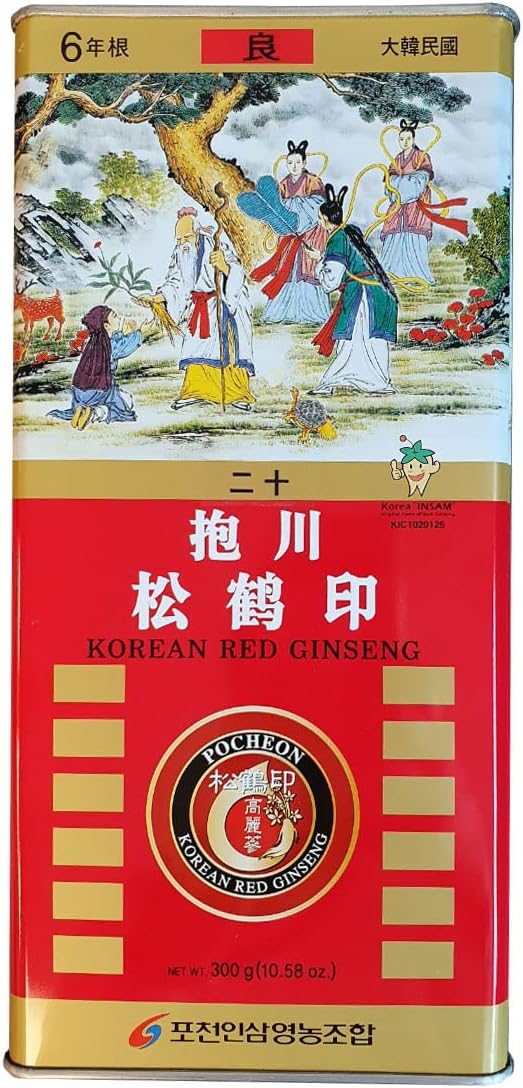 Pocheon 300g Korean Canned Dried Panax 14 Roots 6Years Good 300-20, Natural