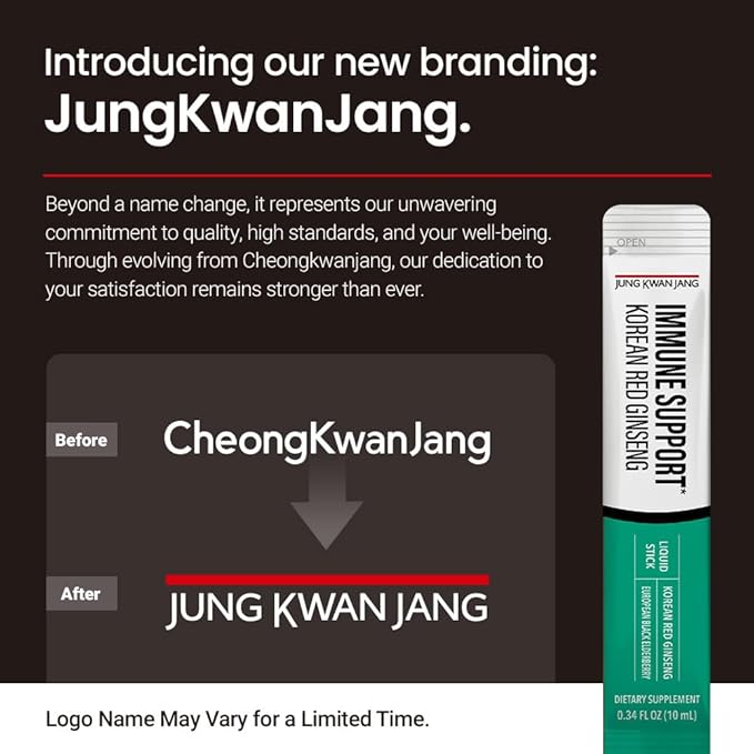 JungKwanJang Korean Red Panax Ginseng (800mg) (469mg) Immune 10 Count
