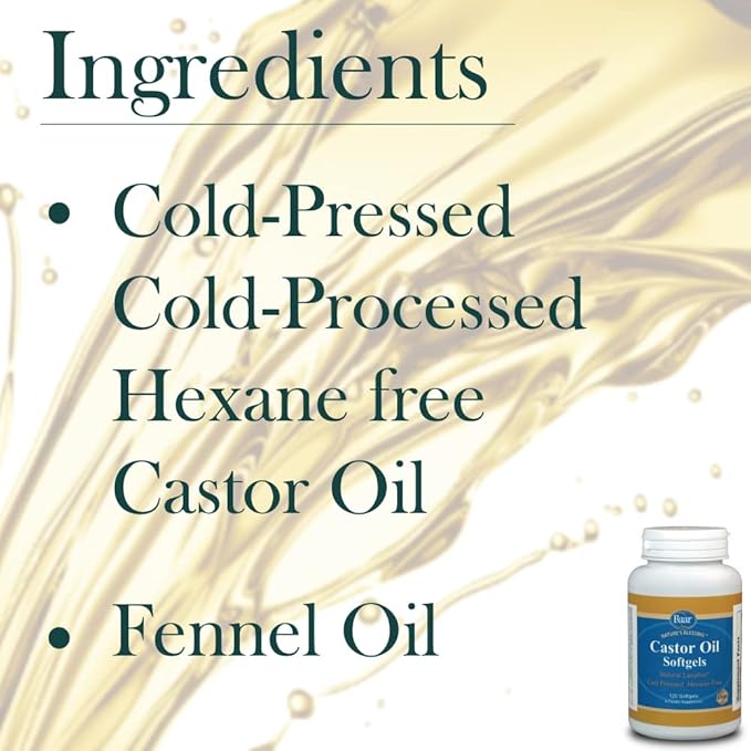 Baar Castor Oil Softgels Natural Laxative