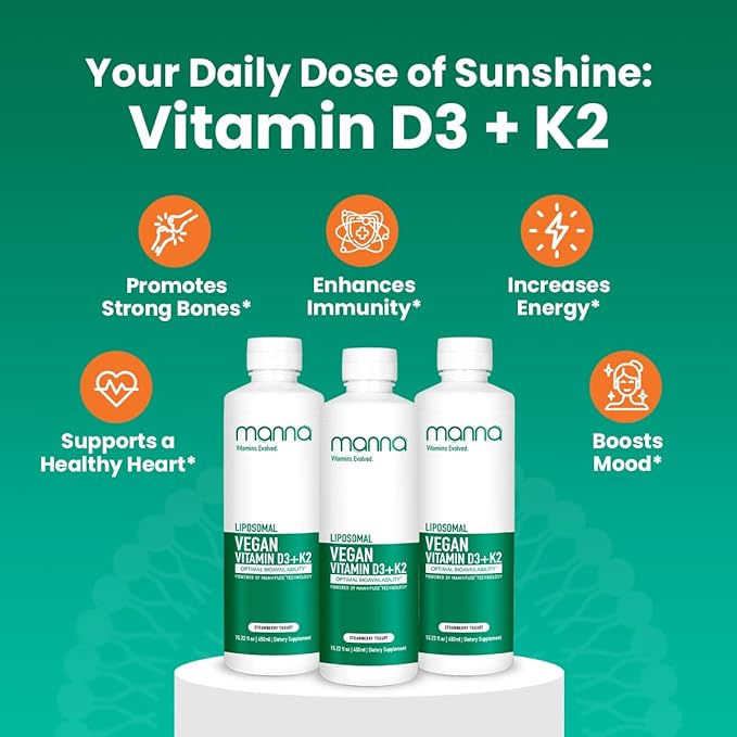 Manna Liposomal Vegan Vitamin D3 + K2