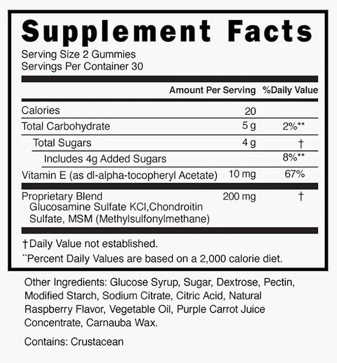 Joint Support Gummies for Pain Relief 60 Gummies