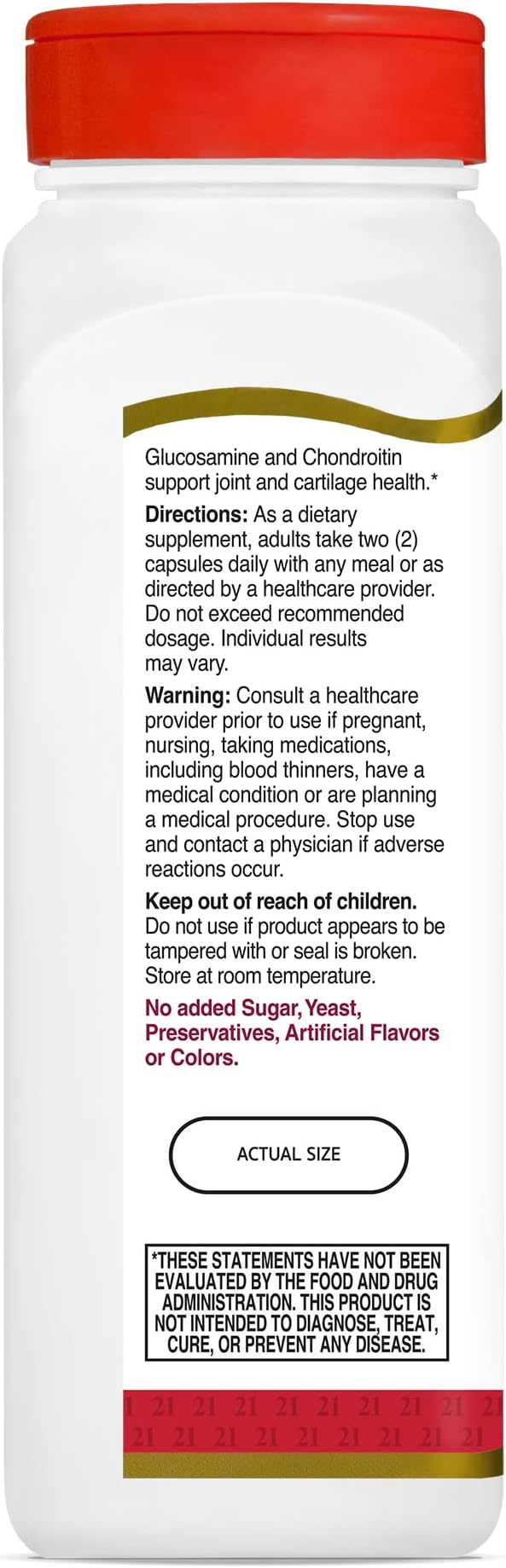 21st Century Glucosamine 250 mg and 200 mg 120 Count