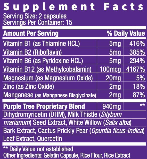 purple tree Post-Celebration Wellness Vitamins (30 Pills)