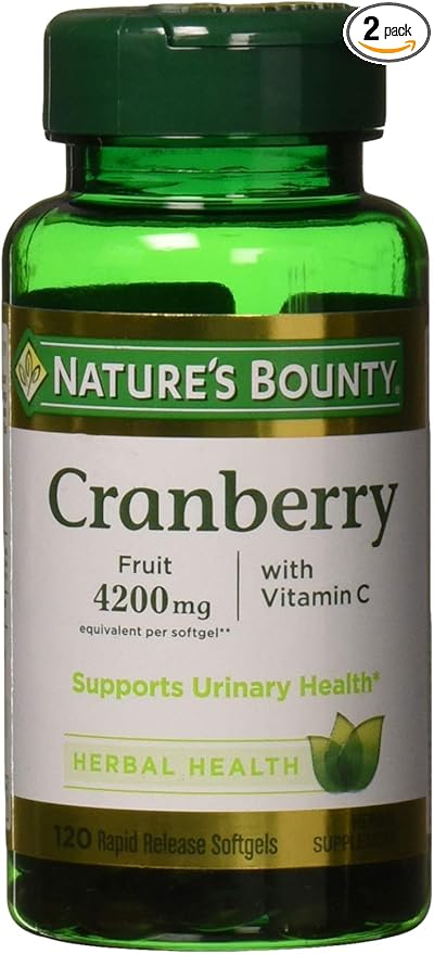 Nature's Bounty Cranberry Fruit 4200 mg, 120 Softgels 2)