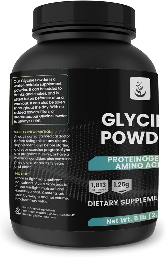 PURE ORIGINAL INGREDIENTS Glycine Powder, 5