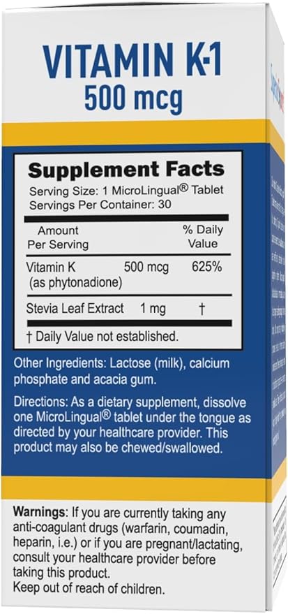 Superior Source Vitamin K1 500mcg