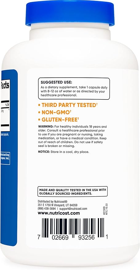 Nutricost Milk Thistle 250mg, 240 Capsules (2 Bottles)