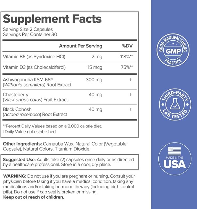 MENO Vitamins for Menopause, 30 Servings 2) - KSM-66 -
