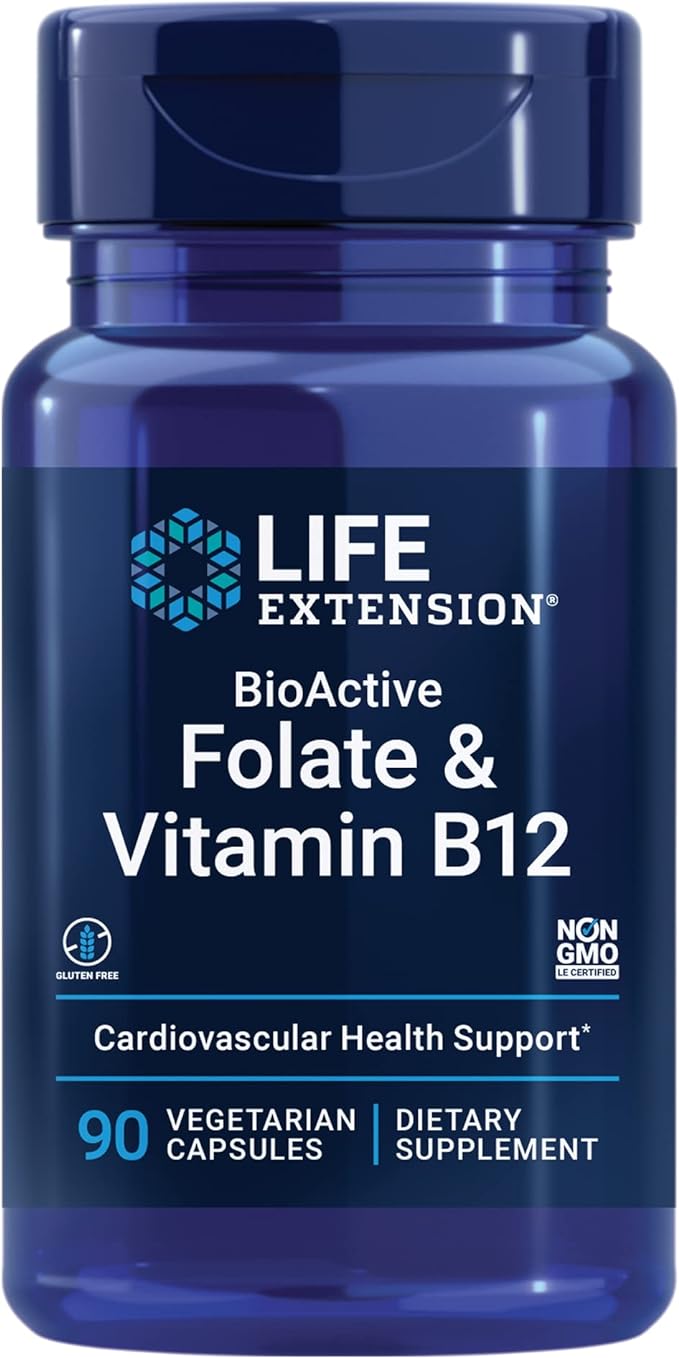 Life Extension Vitamin B6 250 mg, 100 Vegetarian B12, Vegetarian 90 Count