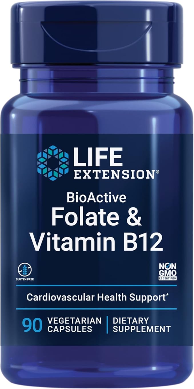 Life Extension Vitamin B6 250 mg, 100 Vegetarian B12, Vegetarian 90 Count