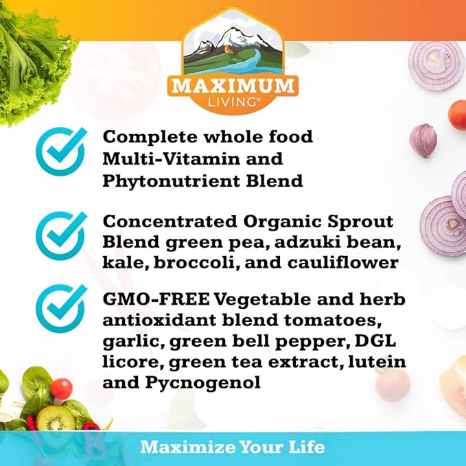 Vita-Sprout Whole-Food Multivitamin & Phytonutrient Blend 120 Capsules
