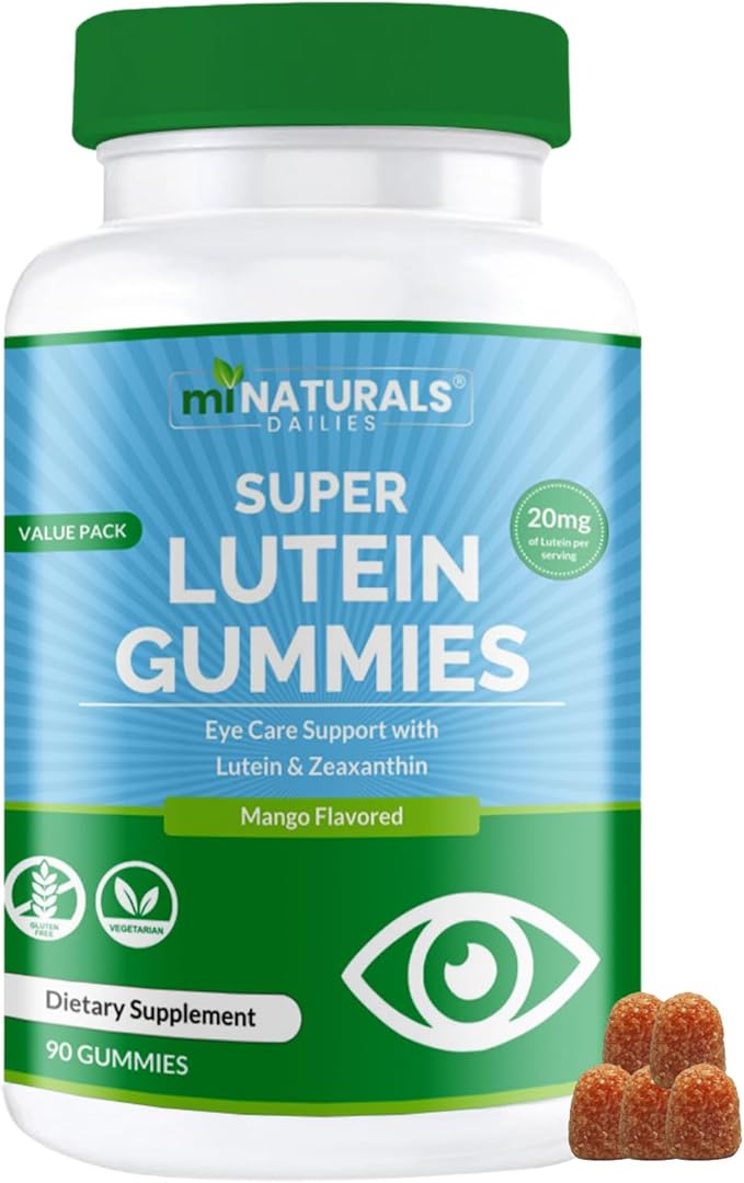 Super Lutein 20mg Plus Zeaxanthin Supplements Gummies 90ct, 45 45 Day