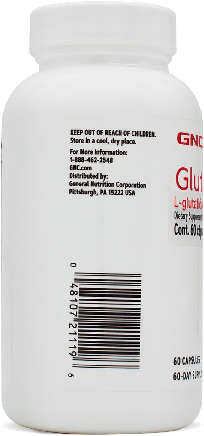 GNC Glutathione 500mg, 60 Capsules, Supports