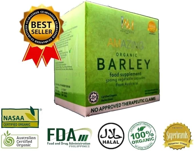 IAM WORLDWIDE Amazing Organic Barley Capsule from Australia 100 Capsules x 500 mg