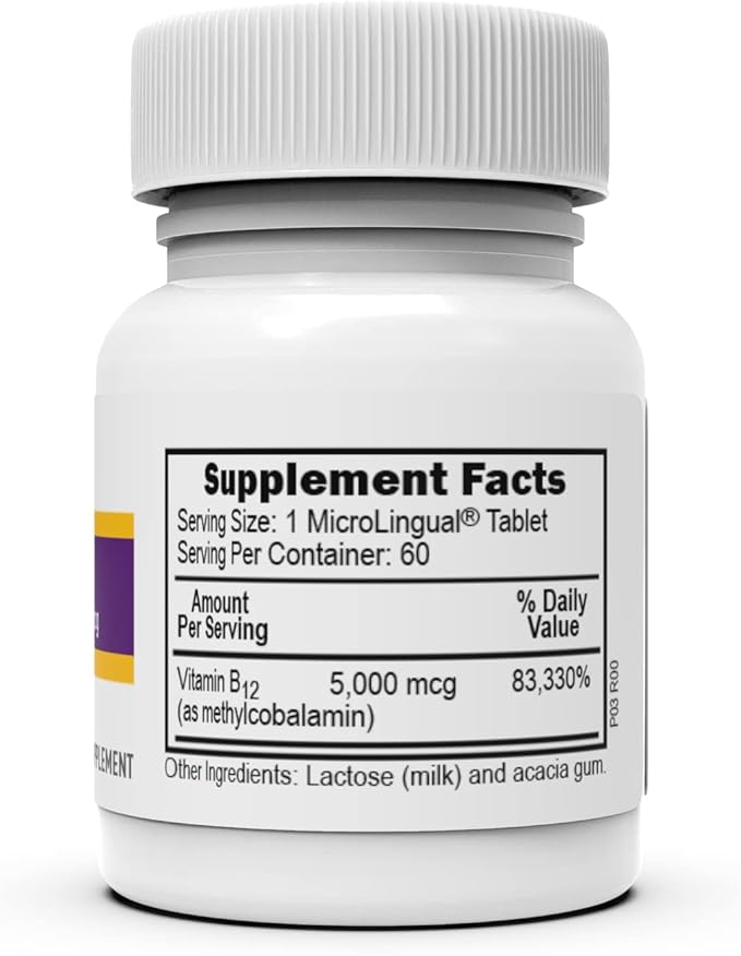 Superior Source No Shot Vitamin B12 5000 mcg, 60 Count, B12, Supports