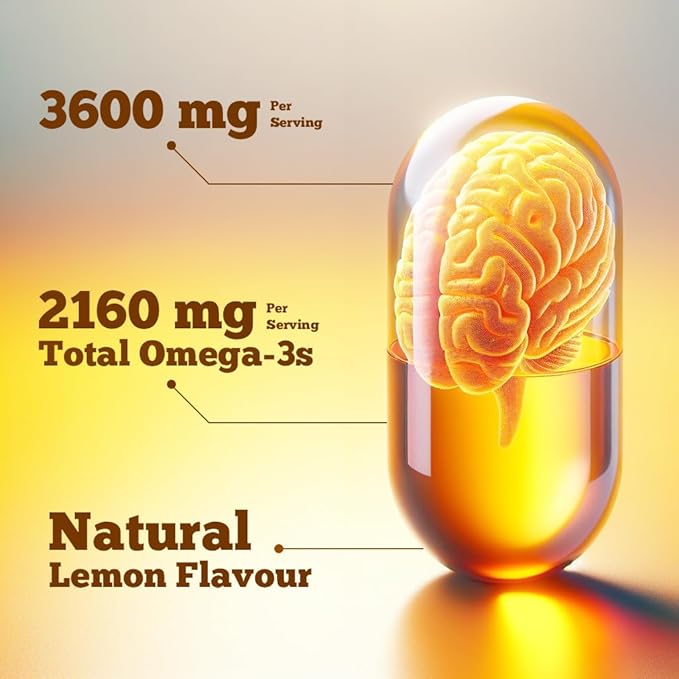 Vitamatic Triple Strength Omega 3 Fish 3600mg Per 2160mg Omega 3 Fatty 1296mg EPA 864mg DHA, 180 Softgels