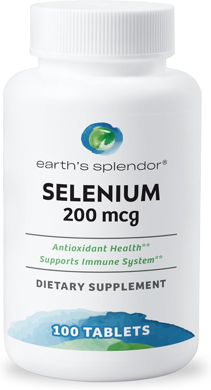 Earth's Splendor Selenium 200 mcg Dietary (100 Tablets, 3+ Month