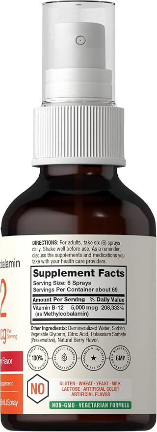 Horbäach Vitamin B-12 5000mcg Spray
