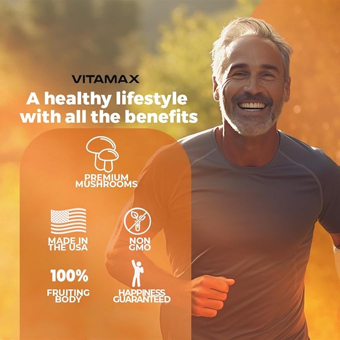 Lions Mane Mushroom 3000mg Turkey Tail 2000mg Chaga & Reishi 1000mg Cordyceps Shiitake White Elm King Trumpet Nameko Oyster Porcini Focus & Energy - Made in USA - 2-Pack (120ct)