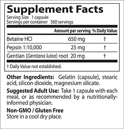 Doctor's Best Betaine HCI Pepsin & 360 Count 1)