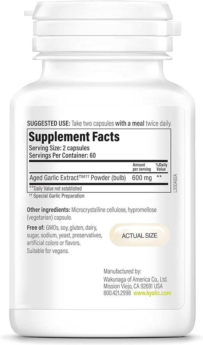 Kyolic Aged Garlic Extract Formula 300 120 Capsules