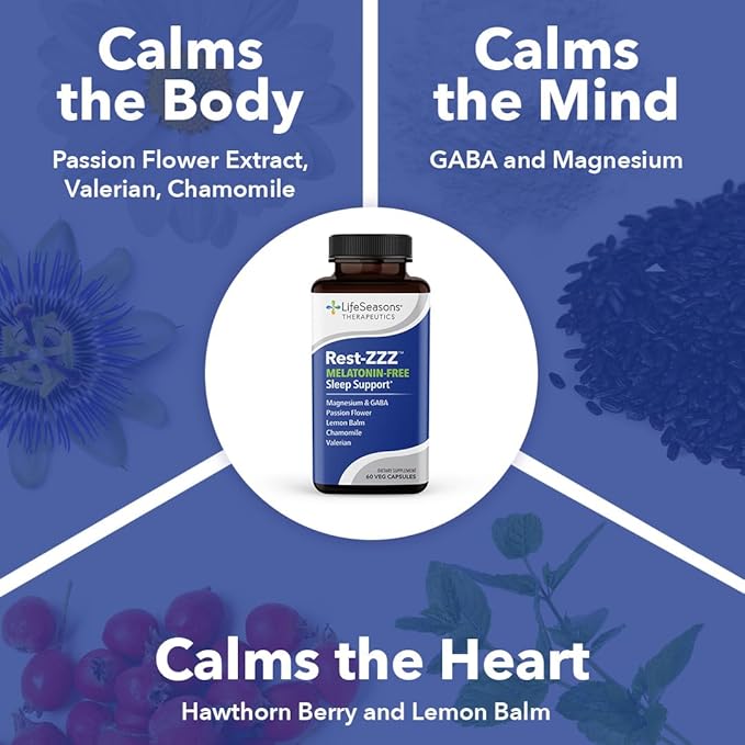 LifeSeasons Rest-ZZZ Melatonin Free 60 Capsules